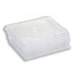 CD Case Slimline Jewel for 1 Disk Clear Pack of 10