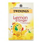 Twinings Infusion Tea Bags Individually-wrapped Lemon and Ginger Ref A01202 [Pack 20]