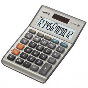 Cheap Stationery Supply of Casio Calculator Euro Desktop Battery/Solar-power 12 Digit 3 Key Memory 103x137x31mm MS120ER Office Statationery