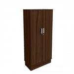 Adroit Virtuoso Executive Cupboard with Lockable Doors Tall Unit W800xD420xH1775mm Dark Walnut