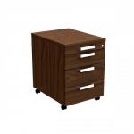 Adroit Virtuoso Executive Mobile Pedestal W432xD580xH602mm Dark Walnut