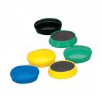 5 Star Round Plastic Covered Magnets 30mm Assorted Pack of 10