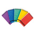 Europa Minor Notepad Wirebound Elasticated Ruled 80gsm 120 Pages 127x76mm Assorted A Ref 4920Z [Pack 20]