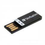 Verbatim Clip-it USB Flash Drive USB 2.0 Paper Clip Read 10MB/s Write 3MB/s 4GB Black Ref 43901