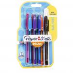 Paper Mate InkJoy 100 Ballpoint Pen 1.0 Tip 0.7mm Line Assorted Ref S0957190 [Pack 10]