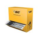 Bic Cristal Ball Pen Clear Barrel 1.0mm Tip 0.4mm Line Black Ref 896040 [Pack 90 plus 10 FREE]