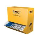 Bic Cristal Ball Pen Clear Barrel 1.0mm Tip 0.4mm Line Blue Ref 896039 [Pack 90 plus 10 FREE]