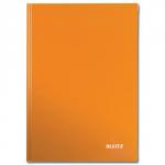 Leitz WOW Notebook Laminated Cover 90gsm 80pp A5 Orange Ref 46270044 [Pack 6]