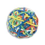 Rubber Band Ball of 200 Bands Natural Rubber Assorted Ref RBB1