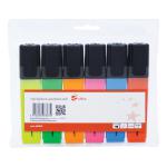5 Star Highlighters Chisel Tip 1-4mm Line Assorted Wallet 6