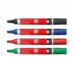 5 Star Permanent Marker Xylene/Toluene-free Smearproof Chisel Tip 1-4mm Line Assorted Wallet 4