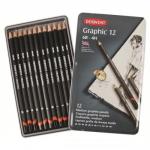 Derwent Graphic Pencils Designer Graphite 6B-4H Ref 34214 Pack of 12