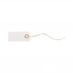 White Strung Tag 70x35mm Pack of 75