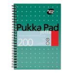 Pukka Pad Jotta Notebook Wirebound Perforated Ruled 80gsm 200pp A5 Metallic Ref JM021 [Pack 3]