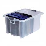 Strata Storemaster Archive Box Minus Lid Plastic Large 51 Litre W410xxD590xH295mm Clear Ref HW316 CLR