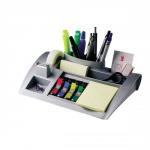 Desktop Organiser Pen Pot Weighted Base Silver
