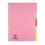 Elba Card Dividers Europunched 5-Part A4 Assorted Ref 400007241