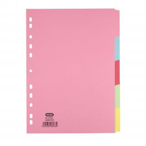 Cheap Stationery Supply of Elba Card Dividers Europunched 5-Part A4 Assorted 400007241 Office Statationery