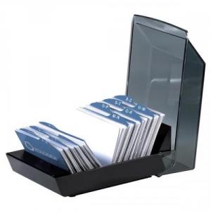 Cheap Stationery Supply of Rolodex Card Tray Index Capacity 100 Cards 67x102mm Black S0793430 Office Statationery