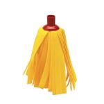 Cloth Mop Head Refill Thick Absorbent Strands Red and Rainbow
