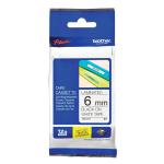 Brother P-touch TZE Label Tape 6mmx8m Black on White Ref TZE211
