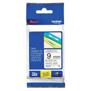 Cheap Stationery Supply of Brother P-touch TZE Label Tape 9mmx8m Black on White TZE221 Office Statationery