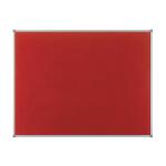 Nobo Classic Noticeboard Felt with Aluminium Frame W900xH600mm Red Ref 1902259