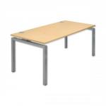 Sonix Bench Plus Single Desk 2 Cable Ports in 25mm MFC Top W1600xD600xH720mm Beech