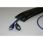 Cable Curb Rubber Single Channel 10x30mm Section 1.5m Length