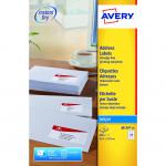 Avery Quick DRY Addressing Labels Inkjet 24 per Sheet 63.5x33.9mm White Ref J8159-25 600 Labels