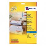 Avery Quick DRY Addressing Labels Inkjet 14 per Sheet 99.1x38.1mm White Ref J8163-25 350 Labels