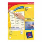 Avery Mini Labels Inkjet 65 per Sheet 38.1x21.2mm Clear Ref J8551-25 1625 Labels
