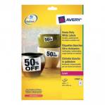 Avery Heavy Duty Labels Laser 21 per Sheet 63.5x38.1mm White Ref L7060-20 420 Labels
