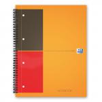 Oxford International Classic Notebook 160pp Ruled Perforated A4+ Orange/Grey Ref 100104036 Pack of 5