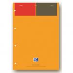 Oxford International Notepad Narrow Ruled Perforated 160pp A4+ Orange/Grey Ref 100102359 [Pack 5]