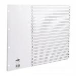 Concord Classic Index Mylar-reinforced Punched 4 Holes A-Z 20-Part A3 White Ref 04901/CS49