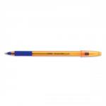 Bic Orange Grip Ball Pen Translucent Barrel 0.8mm Tip 0.2mm Line Blue Ref 811926 [Pack 20]