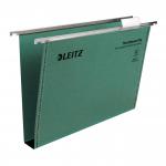 Leitz Ultimate Suspension File Recycled with Tabs Inserts 30mm Foolscap Green Ref 17450055 [Pack 50]