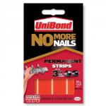 Unibond No More Nails Strip Ultra-strong Capacity 2.75kg Permanent Translucent Ref 781740 Pack of 12