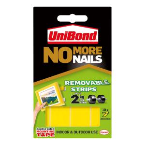Cheap Stationery Supply of Unibond No More Nails Strip Ultra-strong Removable Translucent 781739 Pack of 10 Office Statationery