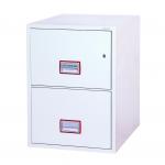 Phoenix Firefile Filing Cabinet Fire Resistant 2 Lockable Drawers 145Kg W530xD675xH805mm Ref 2242