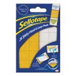 Sellotape Sticky Hook and Loop Pads 24 Sets 20x20mm Ref 1445176