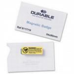 Durable Name Badges Magnetic W90xH54mm Transparent Ref 8117 [Pack 25]