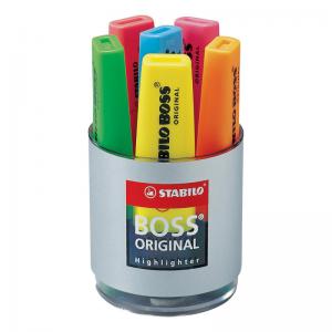 Cheap Stationery Supply of Stabilo Boss Desk Set of Six Highlighters in Pot Assorted 7006 Office Statationery