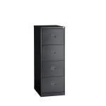 Trexus Filing Cabinet Steel Lockable 4-Drawer W470xD622xH1321mm Black Ref CC4H1A av1