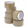 White Box Packaging Tape 50mmx66m Buff Pack of 6