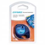 Dymo LetraTag Tape Plastic 12mmx4m Ultra Blue Ref 91205 S0721650