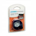 Dymo LetraTag Tape Metallic 12mmx4m Metallic Silver Ref 91208 S0721730