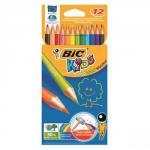 Bic Kids Evolution Pencils Colour Splinter-proof Wood-free Vivid Assorted Ref 829029 Wallet 12