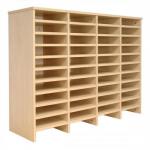 Tercel Post Room Sorter Hutch Add-on Double Height 4 Bay Can Fit 44 Shelves W1280xD360xH1145mm Maple